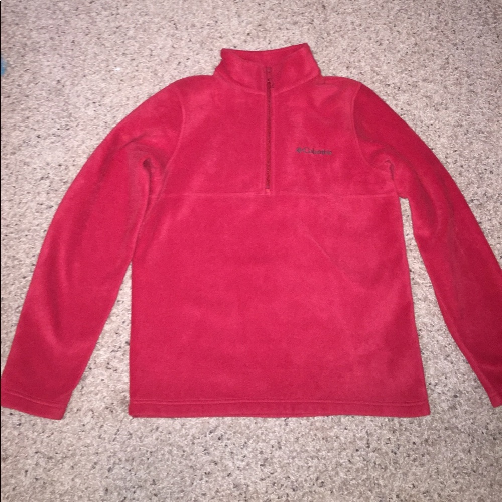 Columbia 1/4 Zip Red Pullover Small
